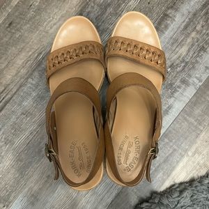 Size 11 women’s Kork-Ease Wedge sandals in original box